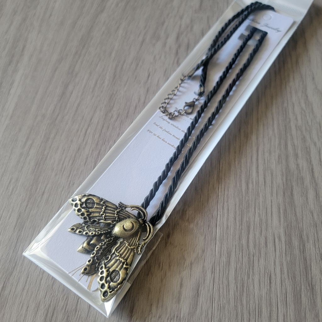 Final Price Butterfly Moth Pendant Necklace